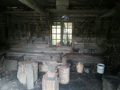 This room full of old tools was found decades after it was abandoned, with no tools missing. Perhaps a tip of the hat to how honest Swedes are (or that few people visited this more remote area once it closed down).